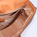 CELINE Macadam Canvas Shoulder Bag PVC Leather Brown Gold Auth 145772-19