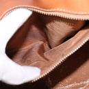 CELINE Macadam Canvas Shoulder Bag PVC Leather Brown Gold Auth 145772-21