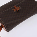 CELINE Macadam Canvas Shoulder Bag PVC Leather Brown Gold Auth 145772-6