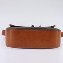 CELINE Macadam Canvas Shoulder Bag PVC Leather Brown Gold Auth 145772-5