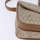 Christian Dior Honeycomb Canvas Shoulder Bag PVC Beige Gold Auth 145774-9
