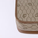 Christian Dior Honeycomb Canvas Shoulder Bag PVC Beige Gold Auth 145774-15