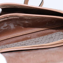 Christian Dior Honeycomb Canvas Shoulder Bag PVC Beige Gold Auth 145774-12