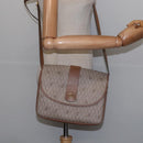 Christian Dior Honeycomb Canvas Shoulder Bag PVC Beige Gold Auth 145774-21