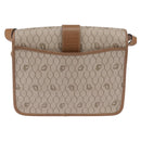 Christian Dior Honeycomb Canvas Shoulder Bag PVC Beige Gold Auth 145774-2