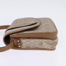 Christian Dior Honeycomb Canvas Shoulder Bag PVC Beige Gold Auth 145774-3