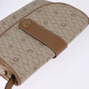 Christian Dior Honeycomb Canvas Shoulder Bag PVC Beige Gold Auth 145774-6