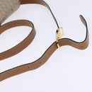 Christian Dior Honeycomb Canvas Shoulder Bag PVC Beige Gold Auth 145774-7