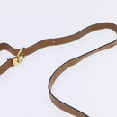 Christian Dior Honeycomb Canvas Shoulder Bag PVC Beige Gold Auth 145774-8