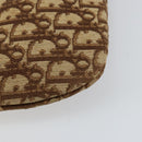 Christian Dior Trotter Canvas Tote Bag Brown Gold Auth 145775-16