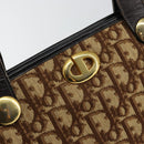 Christian Dior Trotter Canvas Tote Bag Brown Gold Auth 145775-17
