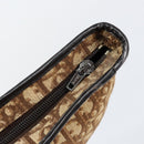 Christian Dior Trotter Canvas Tote Bag Brown Gold Auth 145775-10