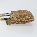 Christian Dior Trotter Canvas Tote Bag Brown Gold Auth 145775-4