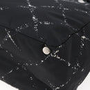 CHANEL Travel line Tote Bag Nylon Black White CC Auth 145777-15