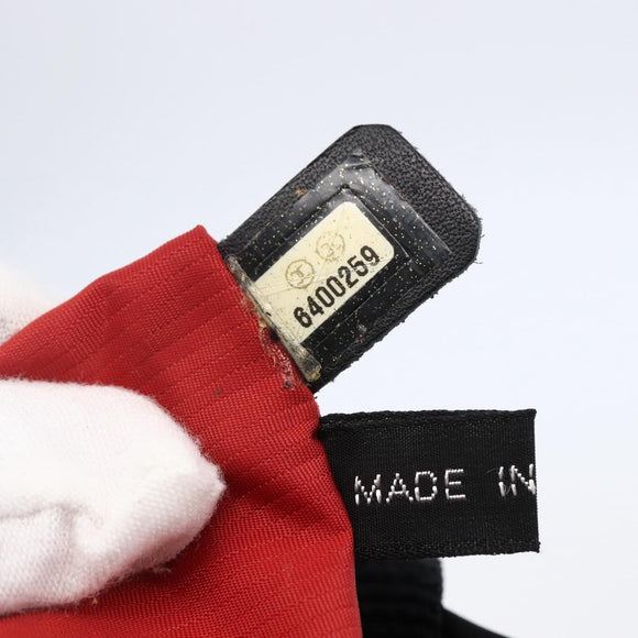 CHANEL Travel line Tote Bag Nylon Black White CC Auth 145777