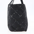 CHANEL Travel line Tote Bag Nylon Black White CC Auth 145777-3