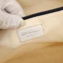 CHANEL Bysy line Draagtas Canvas Wit CC Auth 145779-17