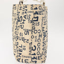 CHANEL Bysy line Draagtas Canvas Wit CC Auth 145779-3