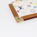 LOUIS VUITTON Multicolor Pochette Cles Coin Purse White M92655 LV Auth 145789-14