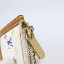 LOUIS VUITTON Multicolor Pochette Cles Coin Purse White M92655 LV Auth 145789-9