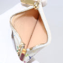 LOUIS VUITTON Multicolor Pochette Cles Coin Purse White M92655 LV Auth 145789-11