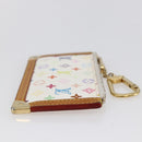 LOUIS VUITTON Multicolor Pochette Cles Coin Purse White M92655 LV Auth 145789-3