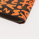 LOUIS VUITTON Monogram Graffiti Zippy Wallet Long Orange M93711 LV Auth 145791-10