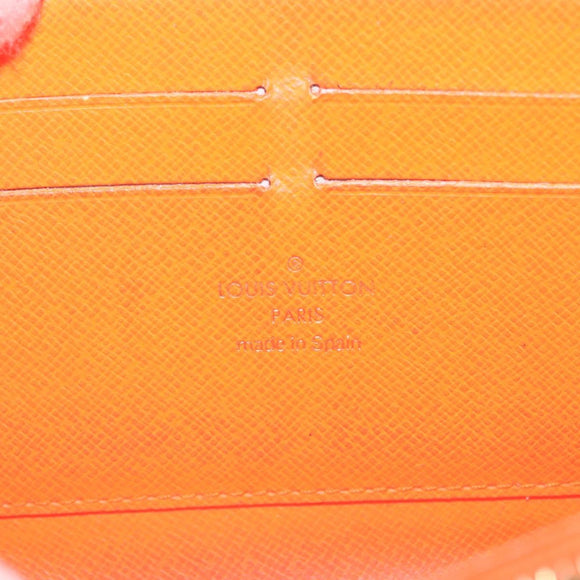 LOUIS VUITTON Monogram Graffiti Zippy Wallet Long Orange M93711 LV Auth 145791