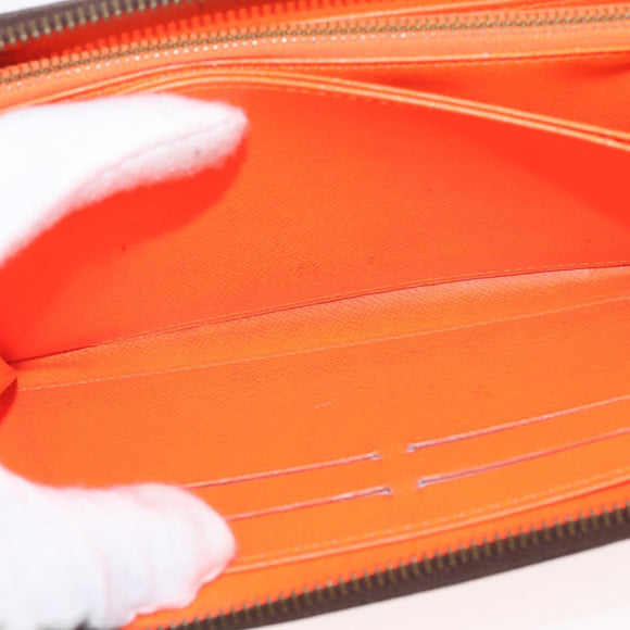 LOUIS VUITTON Monogram Graffiti Zippy Wallet Long Orange M93711 LV Auth 145791