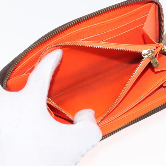 LOUIS VUITTON Monogram Graffiti Zippy Wallet Long Orange M93711 LV Auth 145791