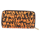LOUIS VUITTON Monogram Graffiti Zippy Wallet Long Orange M93711 LV Auth 145791-3