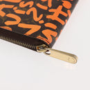 LOUIS VUITTON Monogram Graffiti Zippy Wallet Long Orange M93711 LV Auth 145791-8