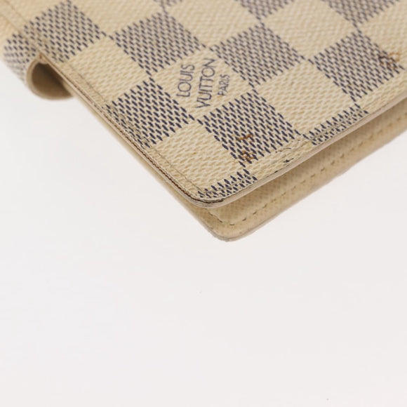 LOUIS VUITTON Damier Azur Agenda PM Day Planner Cover R20706 LV Auth 145793