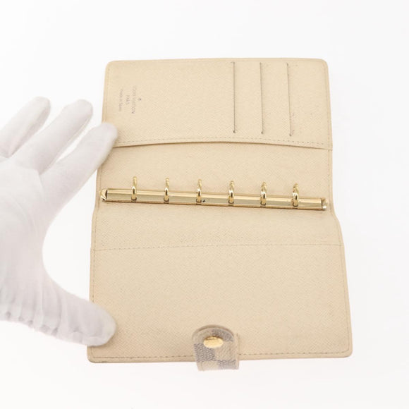 LOUIS VUITTON Damier Azur Agenda PM Day Planner Cover R20706 LV Auth 145793