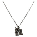 LOUIS VUITTON Collier Arc LV Printed Initials City Necklace M68262 Auth 145795-1