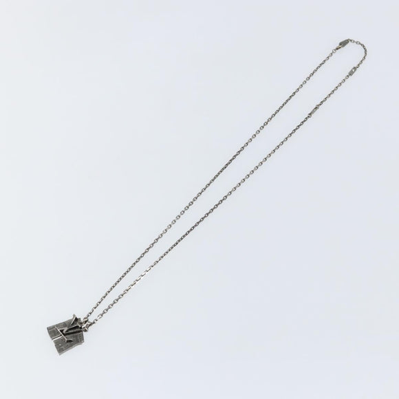 LOUIS VUITTON Collier Arc LV Printed Initials City Necklace M68262 Auth 145795