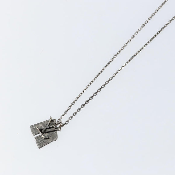 LOUIS VUITTON Collier Arc LV Printed Initials City Necklace M68262 Auth 145795