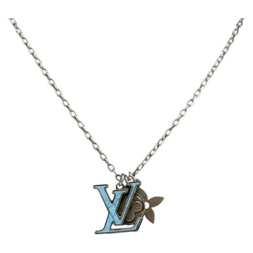 LOUIS VUITTON Collier LV Printed Initials Turquoise Necklace M68904 Auth 145796
