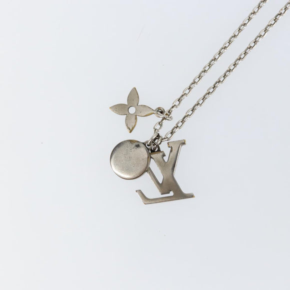 LOUIS VUITTON Collier LV Printed Initials Turquoise Necklace M68904 Auth 145796