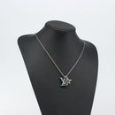LOUIS VUITTON Collier LV Printed Initials Turquoise Necklace M68904 Auth 145796-16