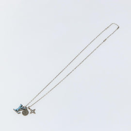 LOUIS VUITTON Collier LV Printed Initials Turquoise Necklace M68904 Auth 145796 - 0