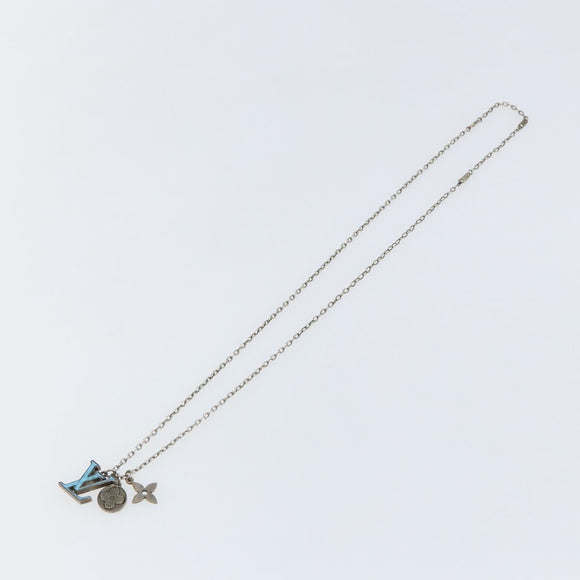 LOUIS VUITTON Collier LV Printed Initials Turquoise Necklace M68904 Auth 145796