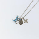 LOUIS VUITTON Collier LV Printed Initials Turquoise Necklace M68904 Auth 145796-3