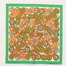 HERMES table napkin Place mat Scarf cotton 2Set Blue Green Auth 145800-5