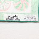 HERMES table napkin Place mat Scarf cotton 2Set Blue Green Auth 145800-7