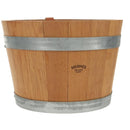 HERMES Bucket Groom Hand Bag Wood Beige Auth 145802V-1