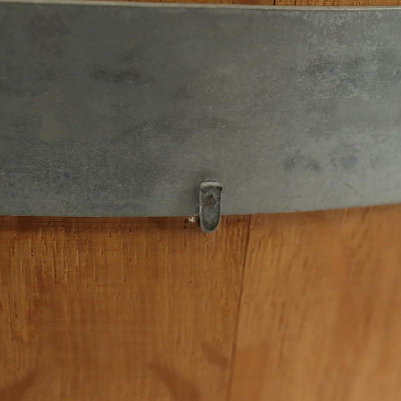 HERMES Bucket Groom Hand Bag Wood Beige Auth 145802V