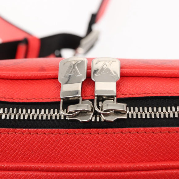 LOUIS VUITTON Taigalama Outdoor Messenger PM Bag Rouge M30821 LV Auth 145805