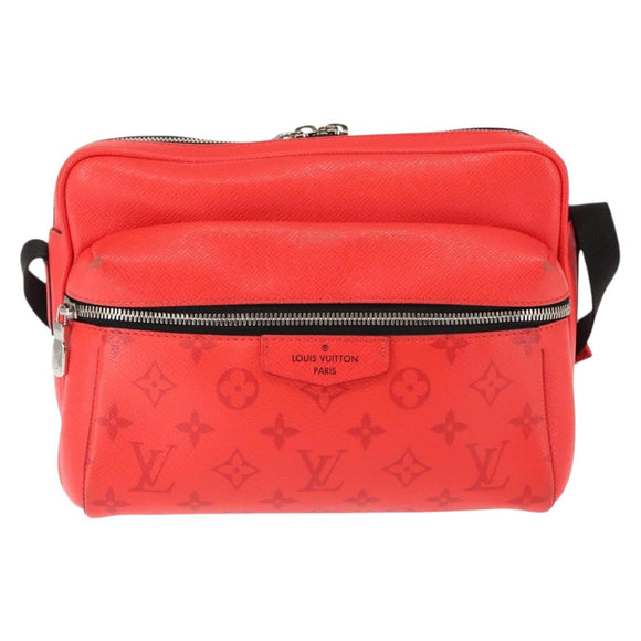 LOUIS VUITTON Taigalama Outdoor Messenger PM Bag Rouge M30821 LV Auth 145805