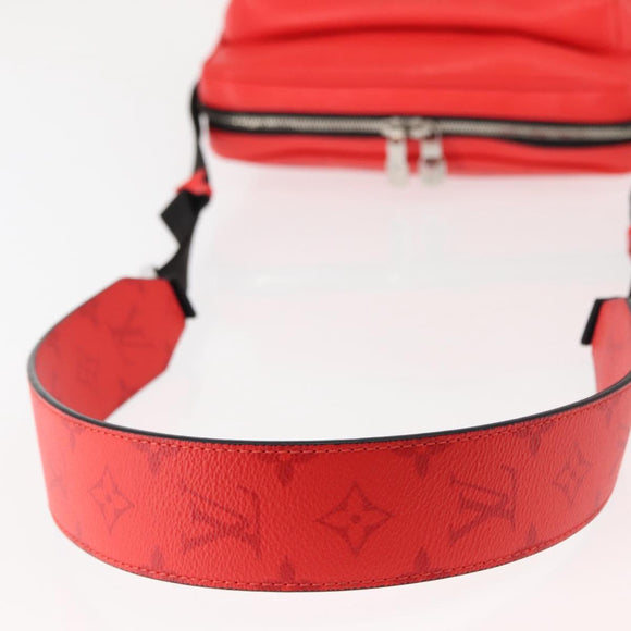 LOUIS VUITTON Taigalama Outdoor Messenger PM Bag Rouge M30821 LV Auth 145805